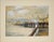 Beautiful watercolor painting depicting a side view of the Santa Cruz Wharf by Beth Teall Wilkins (American, 1906-1992)....