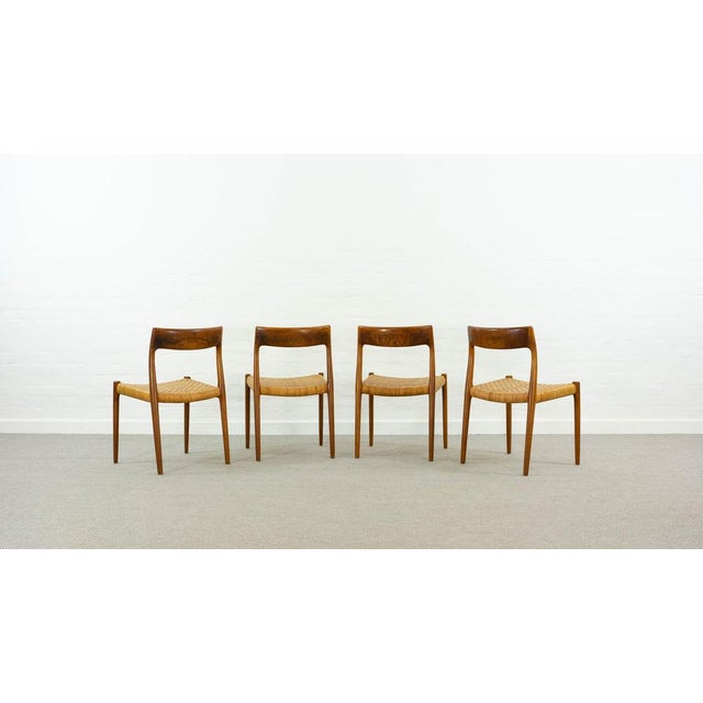 Teak Model 77 Chairs by Niels O. Möller for J.L. Møllers, Denmark, Set of 4 For Sale - Image 9 of 18