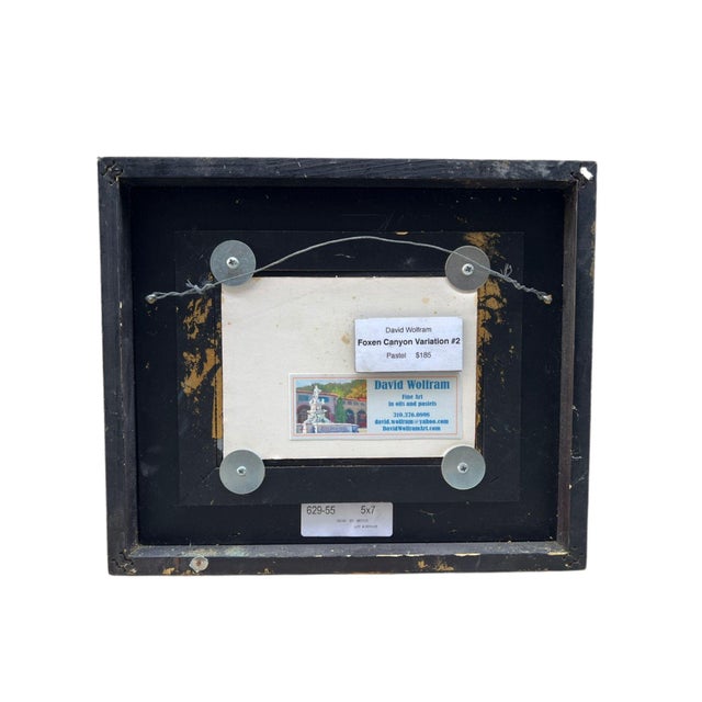 Gold Framed Pastel Landscape of Foxen Canyon, Signed by David Wolfram For Sale - Image 8 of 8