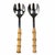 Chinoiserie Bamboo Salad Server Set - a Pair For Sale - Image 3 of 3
