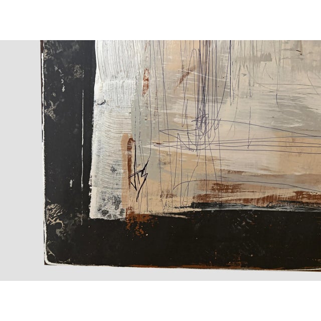 "Foundation" Black Abstract Art, Original Large Contemporary Modern Painting by JTS For Sale - Image 4 of 11