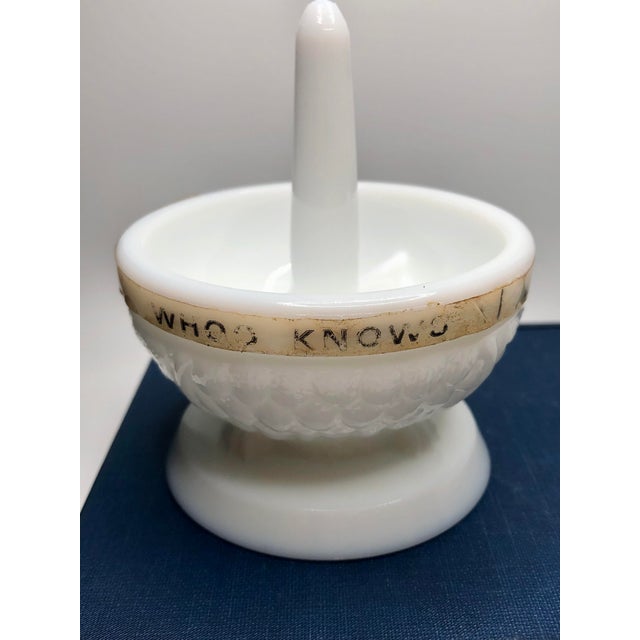 Fenton Milk Glass Owl Decision Maker Fortune Spinner Ring Holder. For Sale In Fayetteville, AR - Image 6 of 12