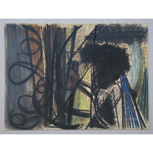 Hans HARTUNG (1904-1989) (after) Pastel P.1947-20, 1962 Héliogravure in colors on strong wove art printing paper. Signed...