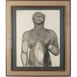 Marceau Constantin, Figurative Sketch, Charcoal on Paper For Sale