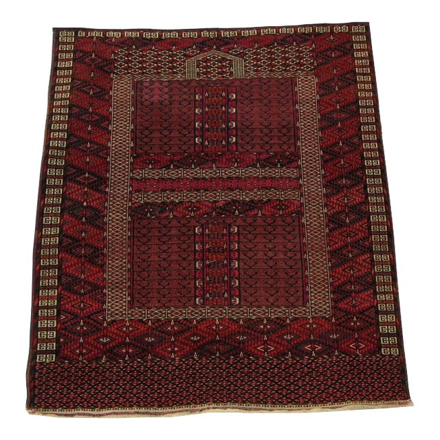 1900s Antique Saryk Rug For Sale