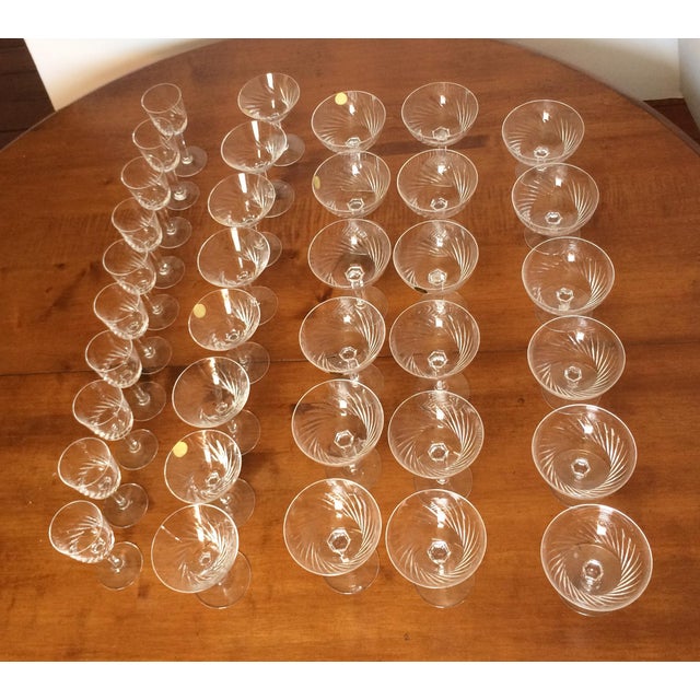 S/36 Cut Crystal Stemware by Hoya Japan Set of Brilliant 36 Bar