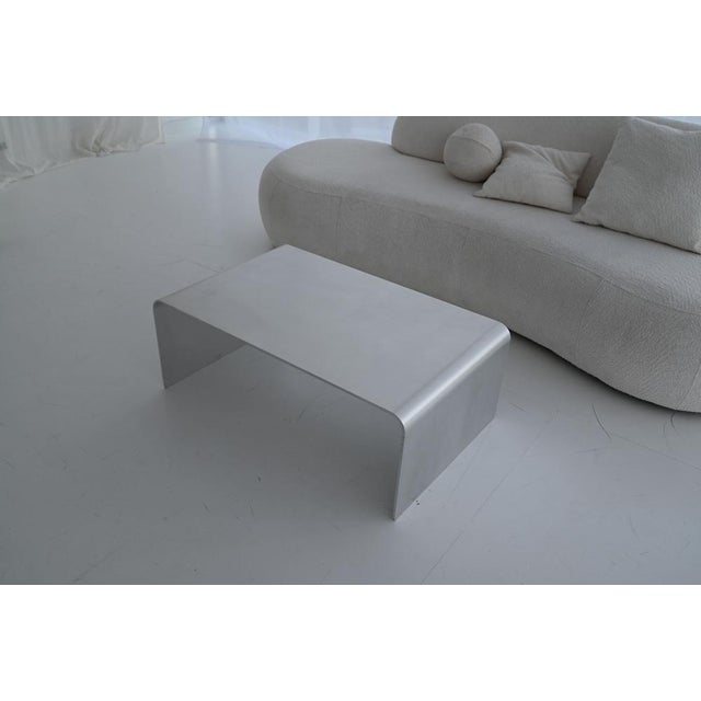 Sculptural Brushed Aluminum Coffee Table by Veliento For Sale - Image 16 of 17