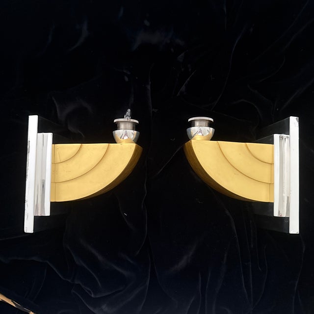 J Robert Scott Pair of Art Deco Sconces For Sale - Image 9 of 11