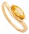 14k Gold Retro Yellow Sapphire Solitaire Ring Size 7 For Sale
