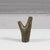 Mid-Century Modern Brass-Patinated Zinc Zoca Vase by Sonja Katzin, 1950s For Sale - Image 4 of 6