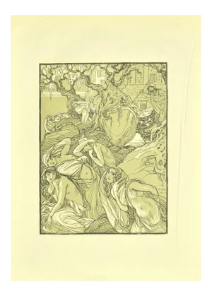 Ferdinand Bac, The Escape of Women, Lithograph, 1922