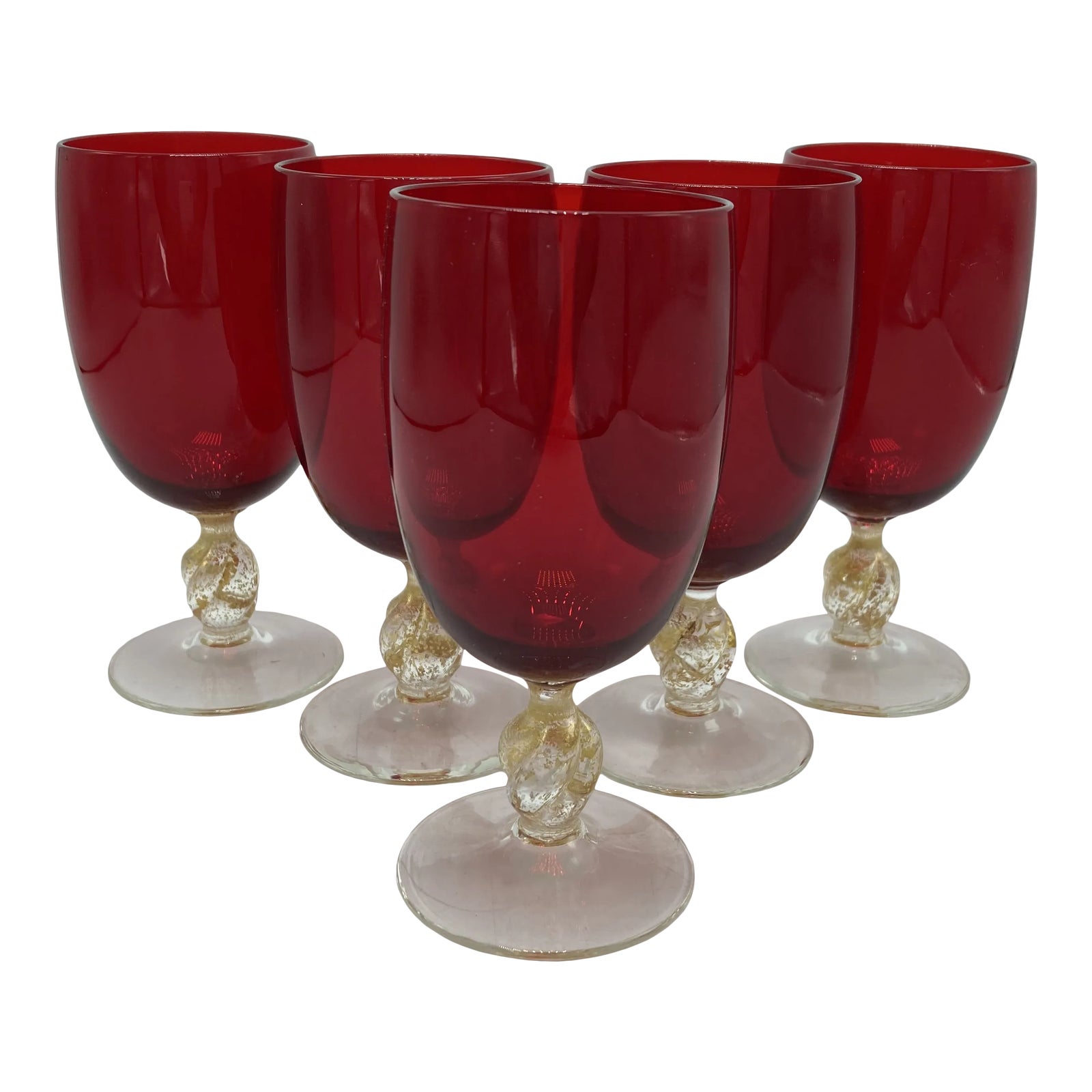 Vintage Murano Cocktail Glasses, Set of 5 Chairish