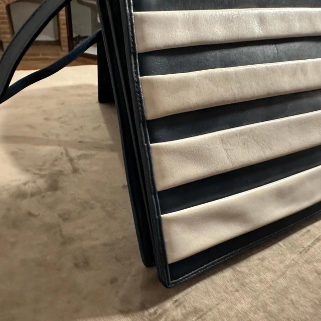 Valentino Garavani Les Sacs 1970s "Marina" Striped Leather Shoulder Bag For Sale - Image 14 of 15