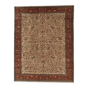 1970s Vintage Hunting Agra Carpet , 9'4" X 11'10"