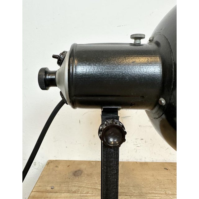 Vintage Black Enamel Table Photo Lamp, 1950s For Sale - Image 14 of 18