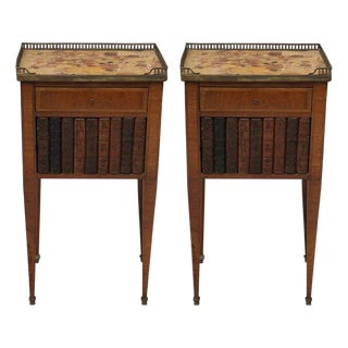 Pair of Mahogany Louis XVI Style Cabinets For Sale