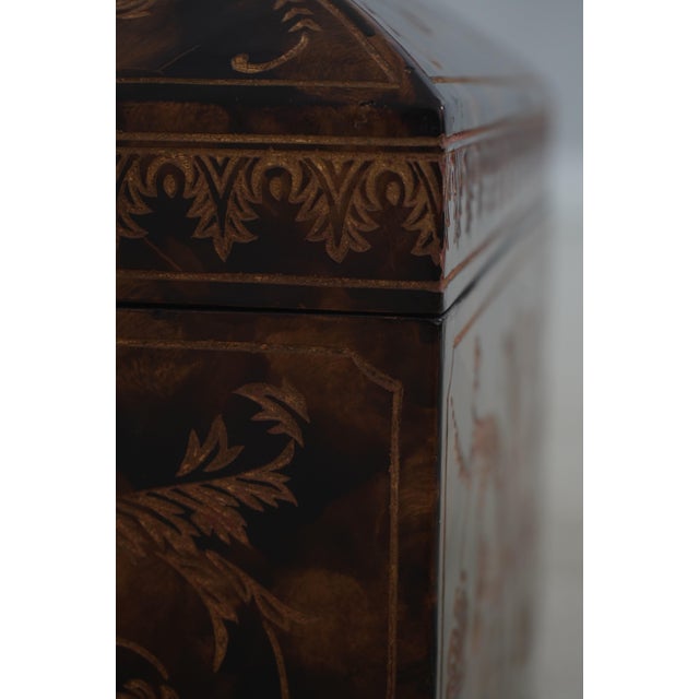 Maitland Smith Etched Carved Decorated Lidded Box For Sale - Image 11 of 15