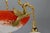 Empire French Red and White Glass and Bronze Chandelier, 1925 For Sale - Image 13 of 18