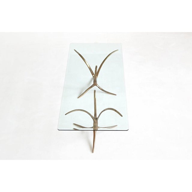 Sculptural Dining Table in Bronze and Glass, Belgium, 1970 For Sale - Image 4 of 18