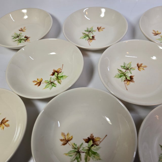Autumn Leaf Dessert Bowls- Set of Eight For Sale - Image 9 of 10