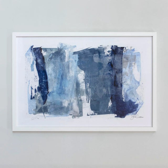 As if illuminated by moonlight, the transparent washes of blue and gray dance with movement, bringing life to this...