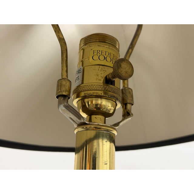 Frederick Cooper Rope Twist Polished Brass Candlestick Table Lamp, Vintage For Sale In San Francisco - Image 6 of 12