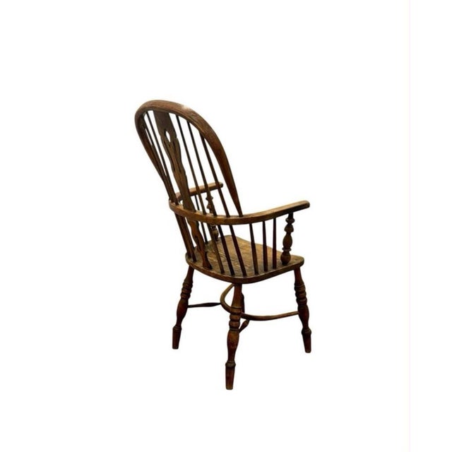 Antique Windsor English Chair in Elm, 1870 For Sale - Image 5 of 9