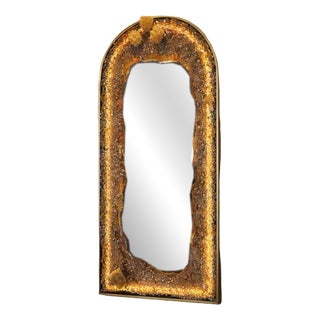 Elyra Sculptural Illuminated Mirror in Citrine Crystals by Sev Art Gallery For Sale