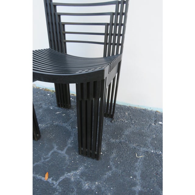 Black Miguel Rodrigo Mazure Black Bermont Dining Chairs Set of Eight 6224 For Sale - Image 8 of 18