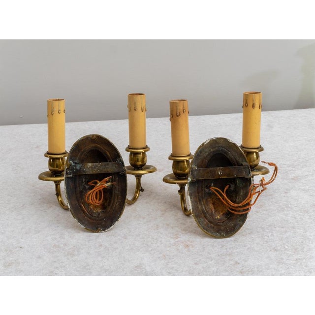 Vintage Brass Appliques, 1950s, Set of 2 For Sale - Image 4 of 5