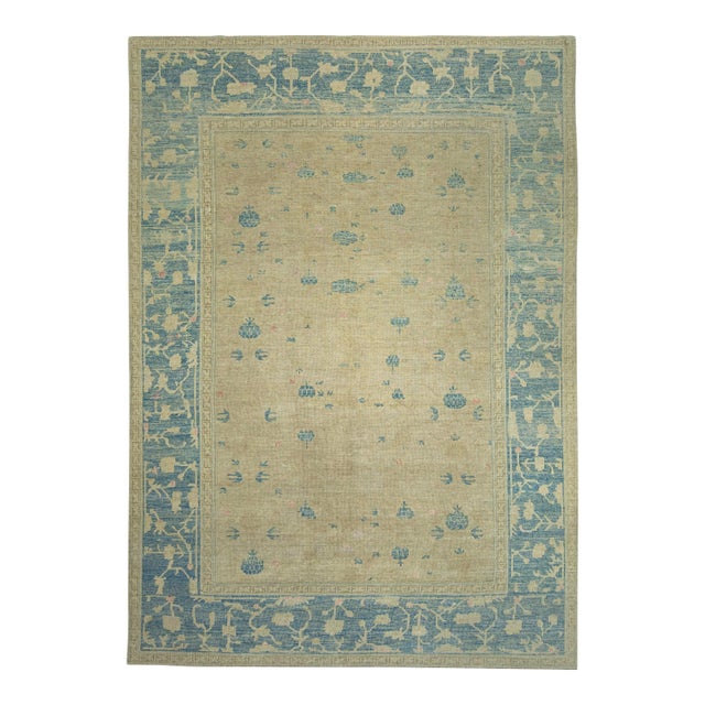 Turkish Oushak Rug 9'7" x 13'5" #18670 For Sale