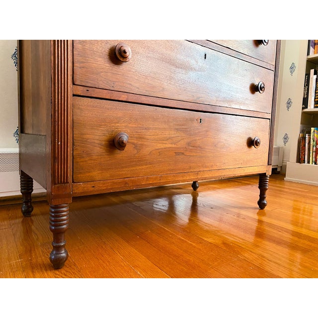 Early 19th Century Antique Early 1800s Southern Neoclassical Walnut Chests of Drawers, Likely From Central Virginia For Sale - Image 5 of 15