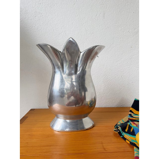 Vintage Vase in Aluminum, 1970s For Sale - Image 17 of 17