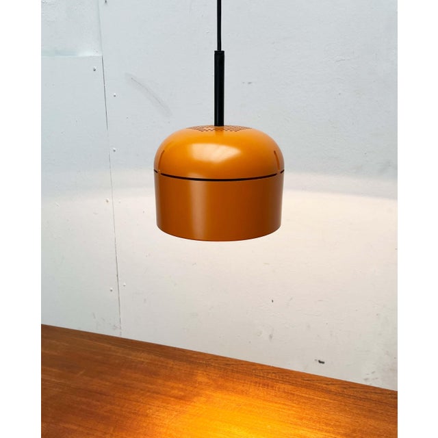 Vintage German Space Age Yellow Orange Pendant Lamp by Arnold Berges for Staff, 1970s For Sale - Image 12 of 18
