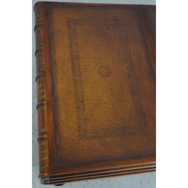 Theodore Alexander Leather Top Bookspline Coffee Table For Sale - Image 14 of 16