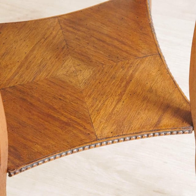 Tall Side Table with Marble Top For Sale - Image 10 of 12