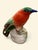 A delightful Pair of Hand-Painted Herend Porcelain Birds, exquisitely modeled and richly decorated in vibrant coral,...