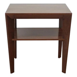 Greenwich Bedside Table, Medium Walnut For Sale