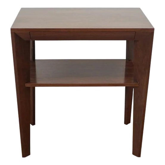 Greenwich Bedside Table, Medium Walnut For Sale