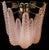 Vintage Pink Glass Petal Drop Wall Sconces, Murano, 1970s, Set of 2 For Sale - Image 3 of 15