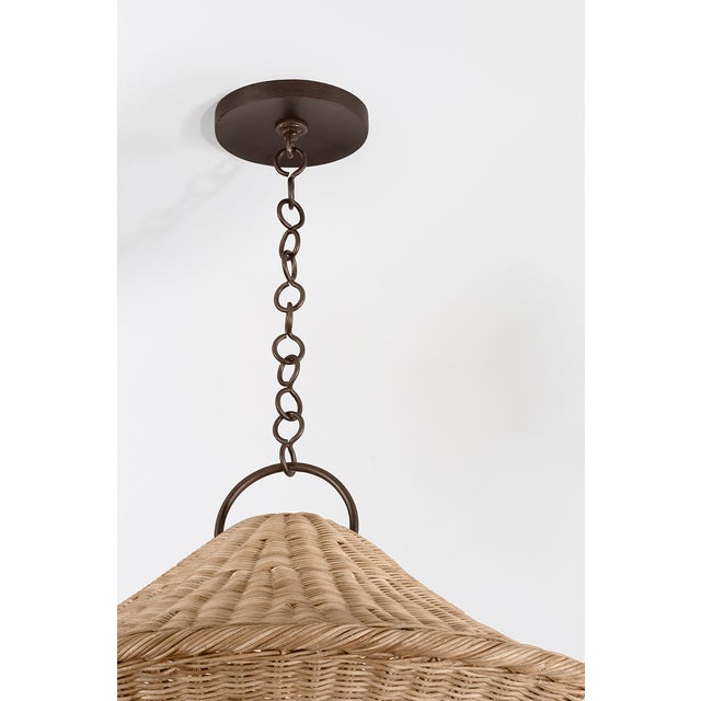 2020s Hudson Valley Lighting Baychester 32 in. 1 Light Pendant in Bronze Leaf Finish For Sale - Image 5 of 11