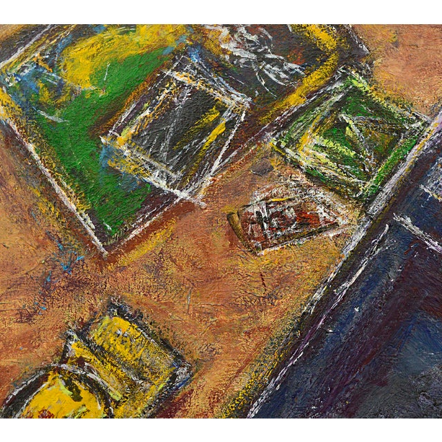 Three Daisies Abstracted Still-Life, Oil on Canvas, Signed, 2007 by Daniel David Fuentes For Sale - Image 4 of 6