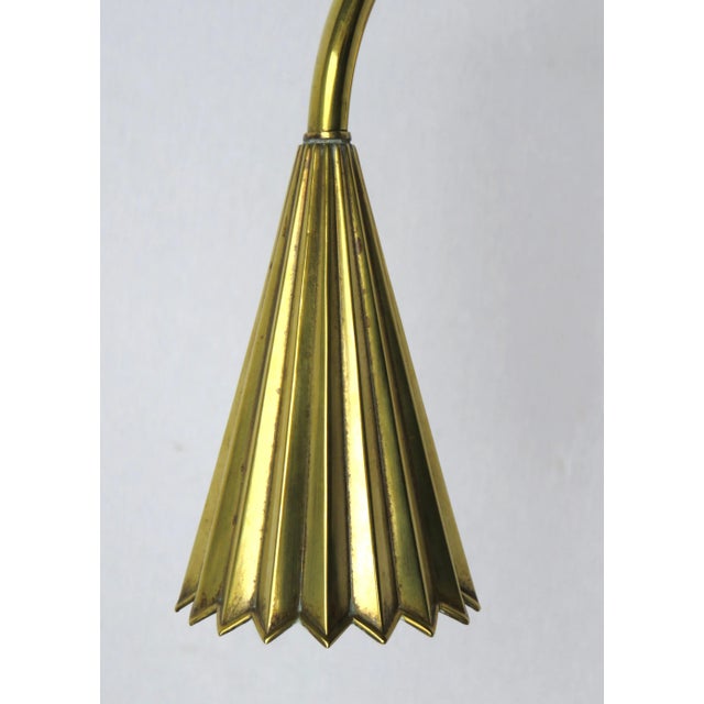 Vintage Art Nouveau Brass Wall Applique For Sale - Image 9 of 16