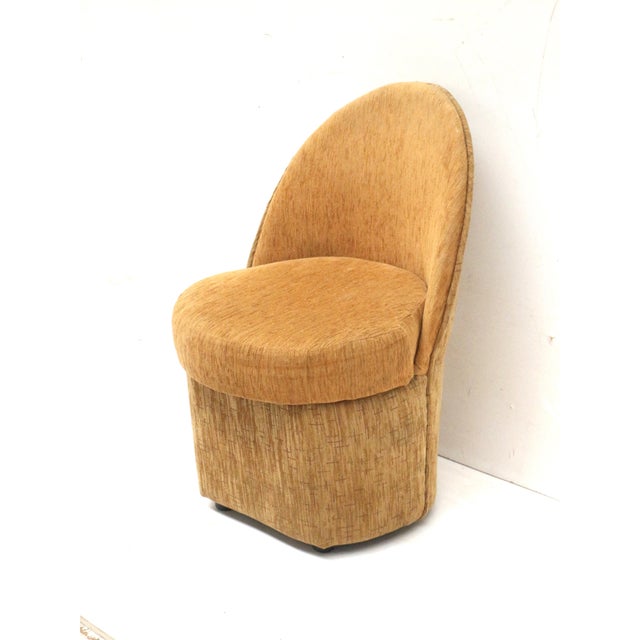 Vintage Yellow Chair with Storage Space, 1960s, in Good conditions. Designed 1960 to 1969