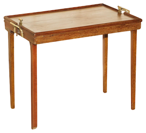 Antique Victorian Folding Butlers Campaign Tray Table