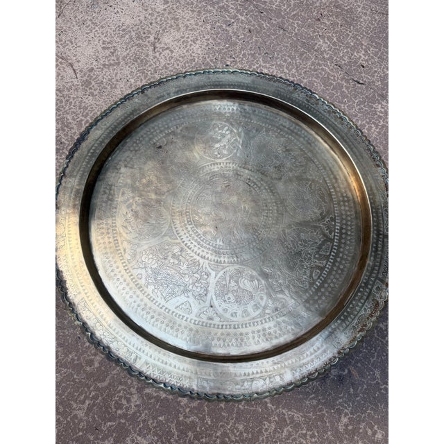 Mid-Century Modern MCM Brass Tray Table With Spider Legs For Sale - Image 3 of 5