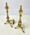 Brass Pair of Vintage Brass Urn & Spiral Federal Style Flame Top Andirons – Claw & Ball Feet For Sale - Image 8 of 13
