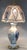 3-piece Rococo ceremonial set made of reticulated porcelain • Table lamp & pair of vases • Klausenburg. Lamp: Height: 44cm...