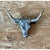 Silver Vintage Antiqued Silver Steer Head Pendant For Sale - Image 8 of 12