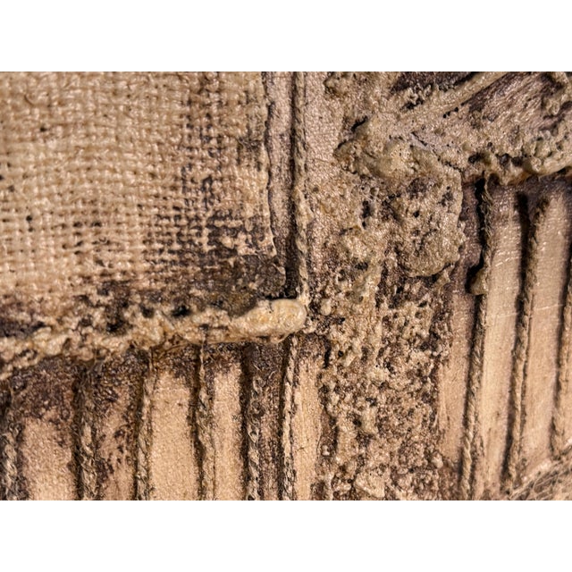 1960s Vintage Mid-Century Abstract Mixed Media Textural Wall Panel, c.1960s For Sale - Image 5 of 9